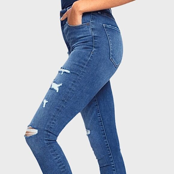 Abercrombie & Fitch Destroyed Simone High Rise Super Skinny Jeans Sz 26 - Picture 2 of 9